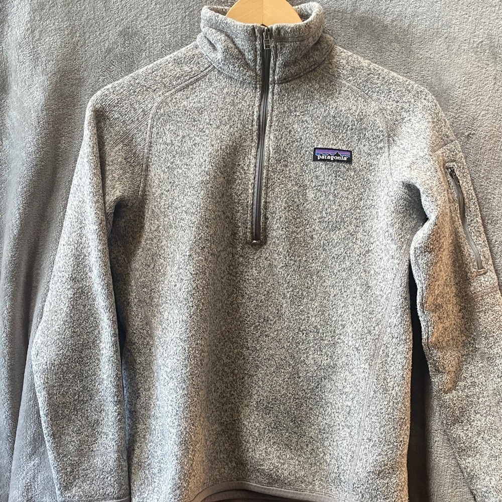 Patagonia Heather Gray Half-Zip Fleece Pullover
